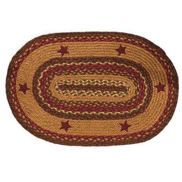 Cinnamon Star Braided Oval Rug, 20x30 - The Fox Decor